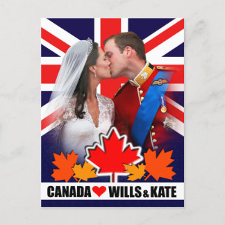 Duke & Duchess of Cambridge Canada Postcard Postkarte
