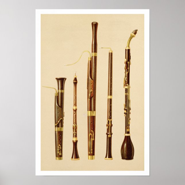 Dulcian, Oboe, Fagott, Oboe da caccia Poster (Vorne)
