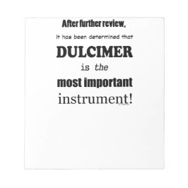 Dulcimer das wichtigste Instrument Notizblock