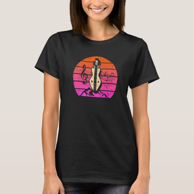 Dulcimer Gitarre Vintage Dulcimer T-Shirt (Vorderseite)