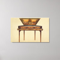 Dulcimer in einem gemalten Klangkasten, 18. Jh.