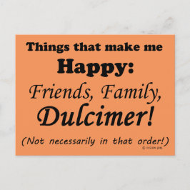 Dulcimer macht mich glücklich postkarte