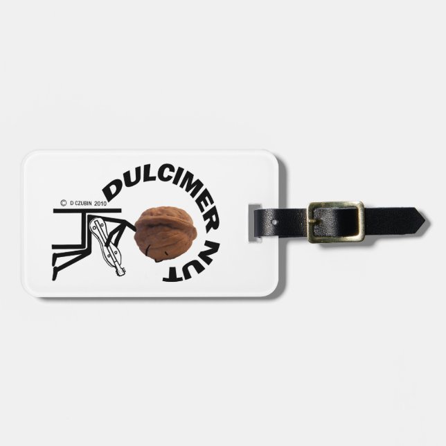Dulcimer Nut Gepäckanhänger (Vorderseite horizontal)