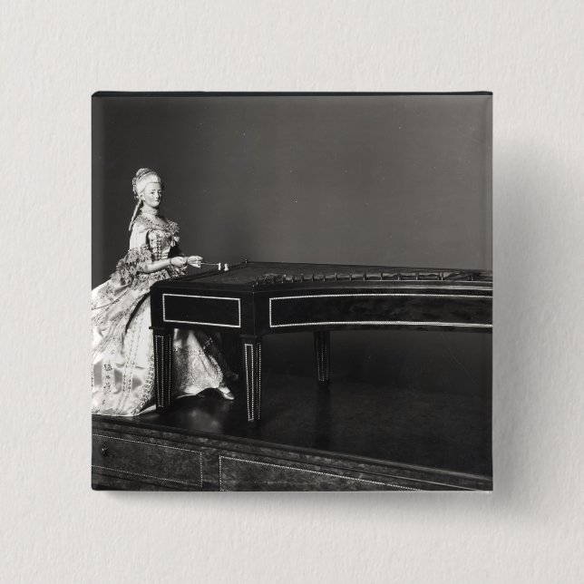 Dulcimer-Spieler Button (Vorderseite)