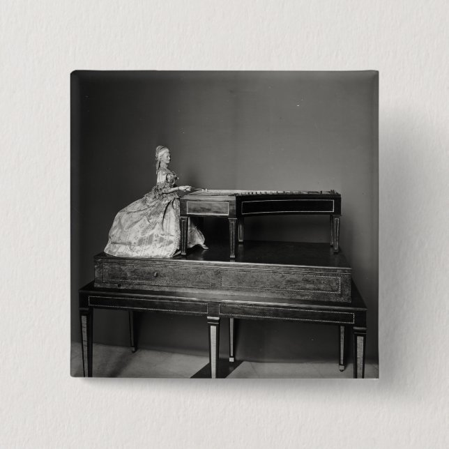 Dulcimer-Spieler Button (Vorderseite)