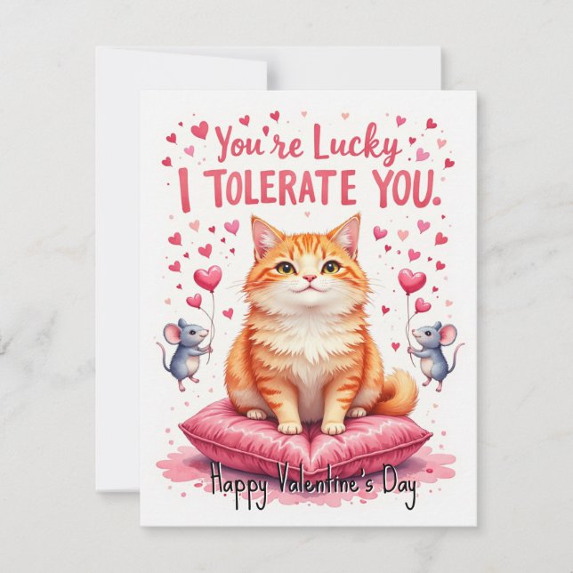 💘🐈Dulde diese Liebe Feiertagskarte (Vorderseite)