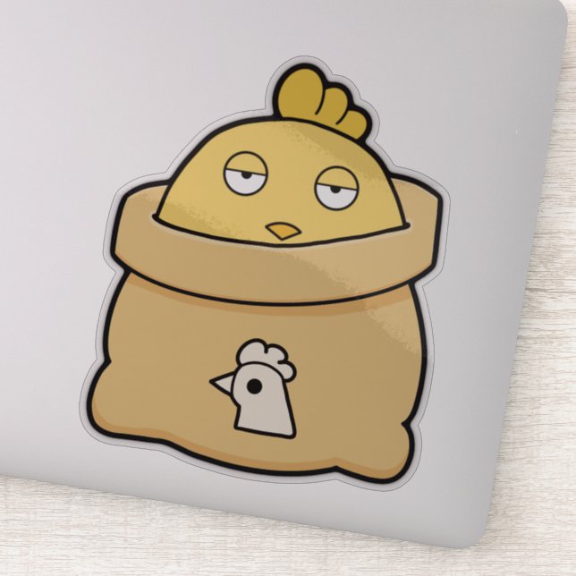 Dull Chick, Volltasche Aufkleber (Detail)