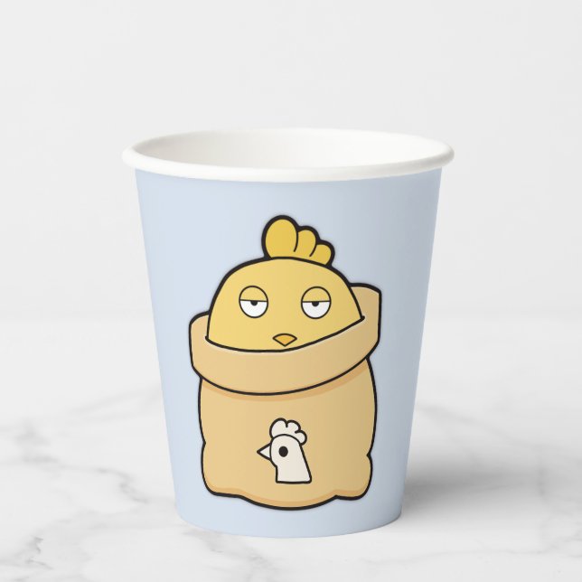 Dull Chick, Volltasche Pappbecher (Vorderseite)