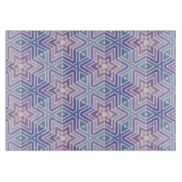 Dull Lavender Geometric Star Maze Pattern Schneidebrett