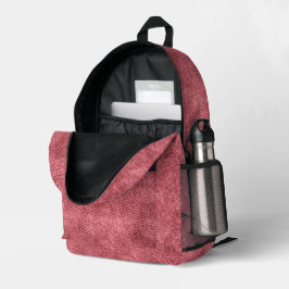 Dull Red Denim Pattern Bedruckter Rucksack