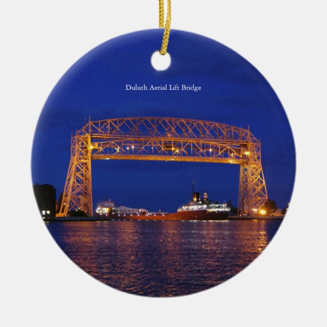 Duluth Aerial Lift Bridge & John G. Munson Keramik Ornament (Vorne)