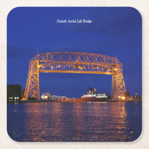 Duluth Aerial Lift Bridge & John G. Munson Rechteckiger Pappuntersetzer