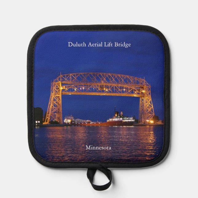 Duluth Aerial Lift Bridge & John G. Munson Topflappen (Vorderseite)