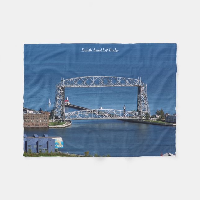 Duluth Air Lift Bridge Fleece Decke (Vorderseite (Horizontal))