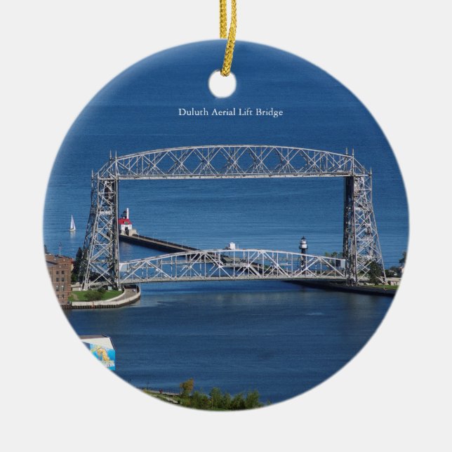 Duluth Air Lift Bridge Keramik Ornament (Vorne)