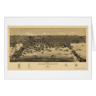 Duluth, carte panoramique de manganèse - 1887