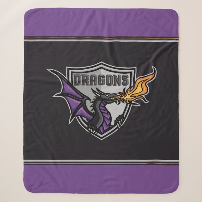 Duluth Dragons Eishockey Fleece & Sherpa Blankt Sherpadecke (Vorderseite)
