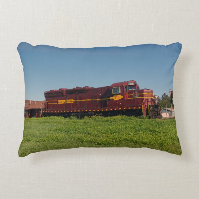 Duluth Mesabi Eisenbahn-Lokomotive 312 Dekokissen (Vorderseite)