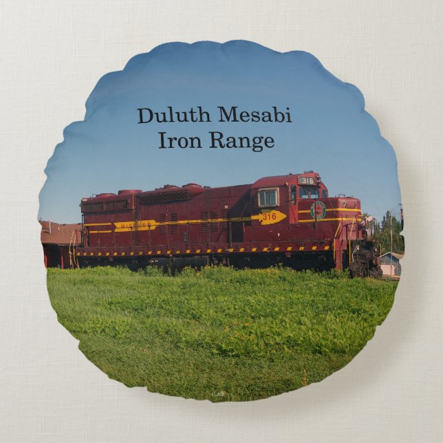 Duluth Mesabi Locomotive 316 Rundkissen Rundes Kissen (Vorderseite)