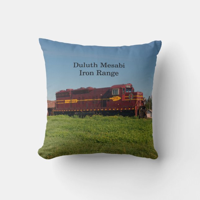 Duluth Mesabi Lokomotive 316 Quadratkissen Kissen (Vorderseite)