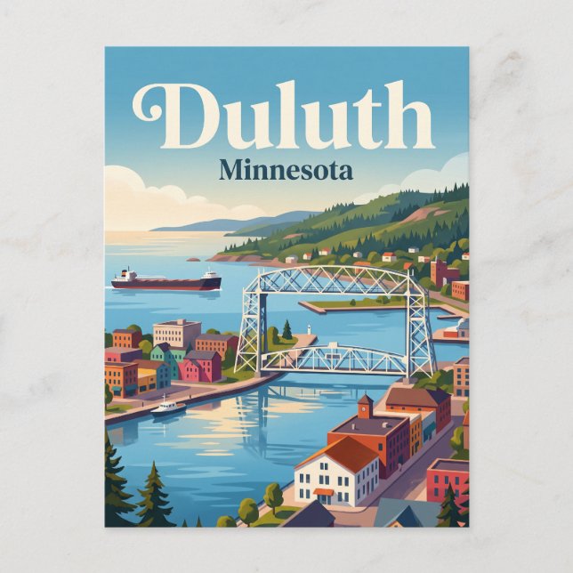 Duluth Minnesota Postkarte (Vorderseite)