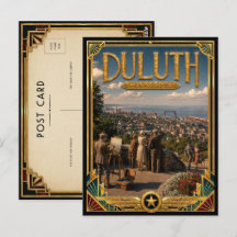 Duluth Minnesota Vintage Art Deco Goldenes Zeitalt