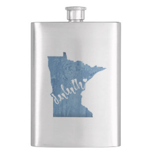 Duluth Minnesota Wood Grain Flachmann