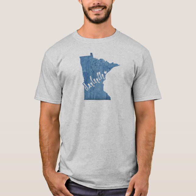 Duluth Minnesota Wood Grain T-Shirt (Vorderseite)