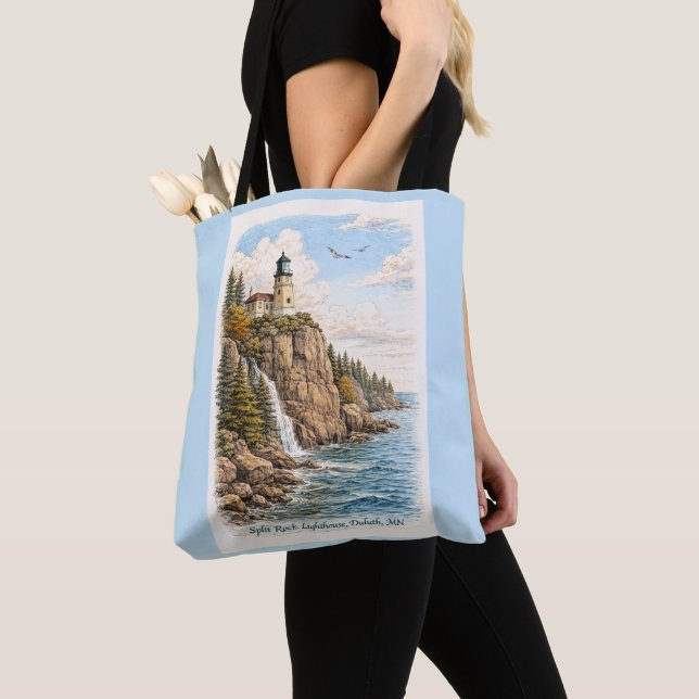 Duluth, MN, Split Rock Lighthouse-Tragetasche Tasche (Von Nahem)