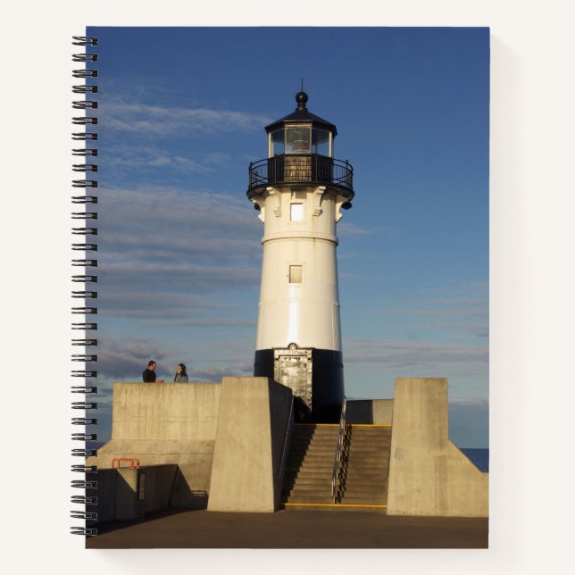 Duluth North Pier Light Notebook Notizbuch (Vorderseite)