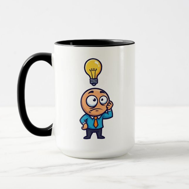 Dum Dum Idea Lightbulb Funny Tasse (Links)