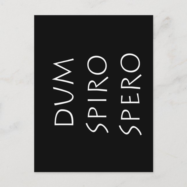 Dum spiro spero postkarte (Vorderseite)