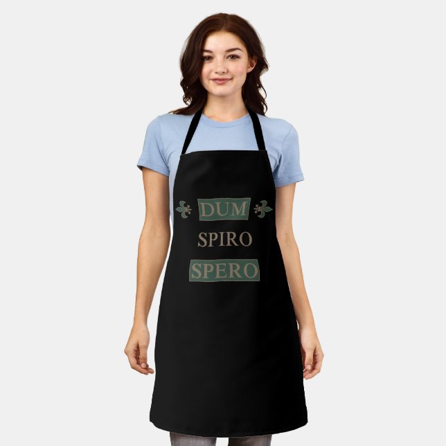 Dum spiro spero schürze (Getragen)