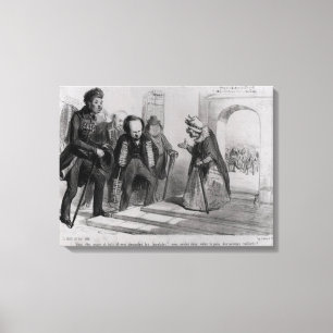 Dumas, Hugo und Balzac, die um ihre Aufnahme bitte Leinwanddruck