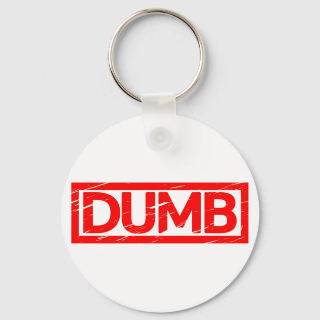 Dumb Briefmarke Schlüsselanhänger (Vorderseite)