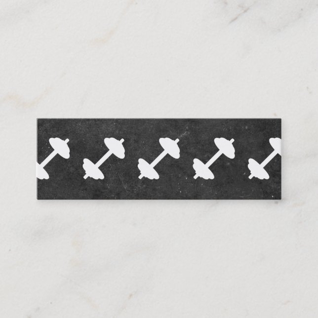 Dumbbell | Personal Trainer (Tonschiefer) Mini Visitenkarte (Vorderseite)