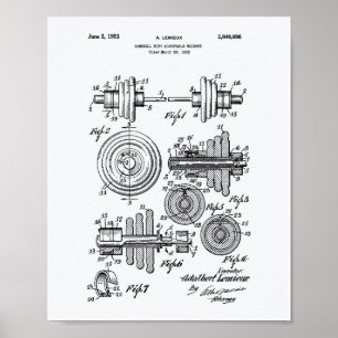 Dumbell 1953 Weißbuch zum Thema Patentkunst Poster