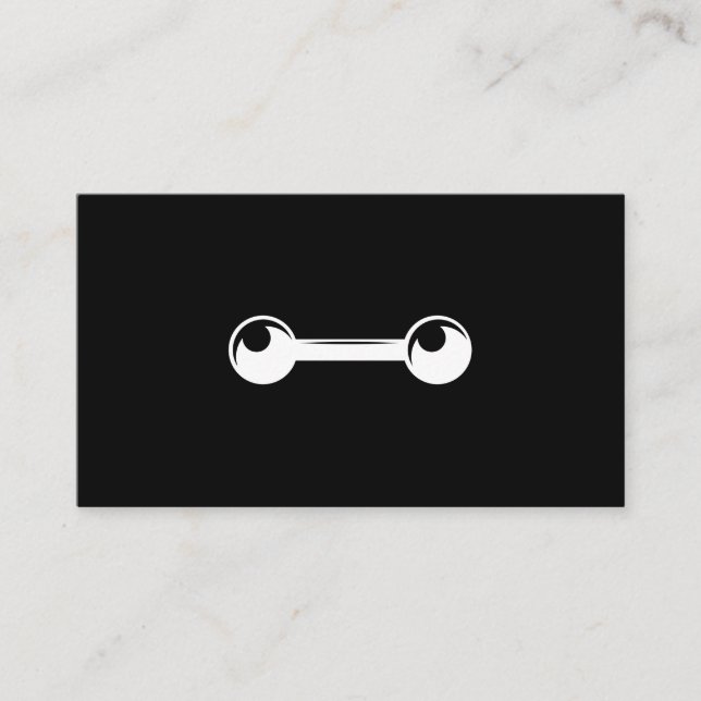 Dumbell Icon | FITNESS | Personal Trainer Visitenkarte (Vorderseite)