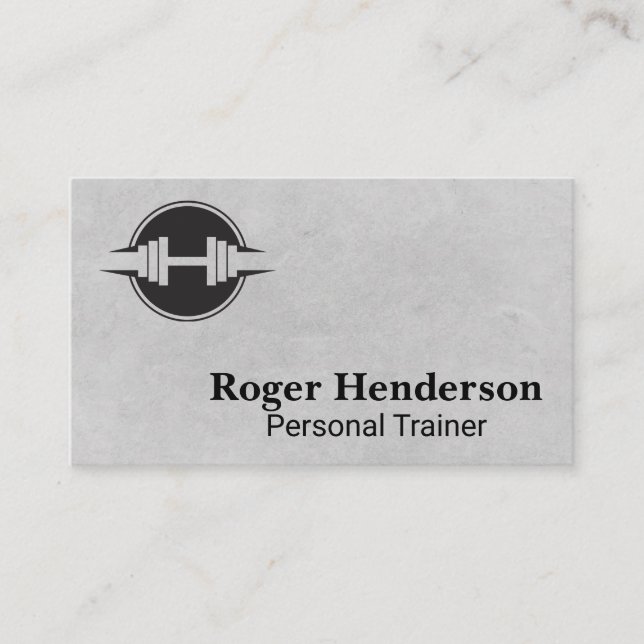 Dumbell-Logo | Fitness Gym Visitenkarte (Vorderseite)
