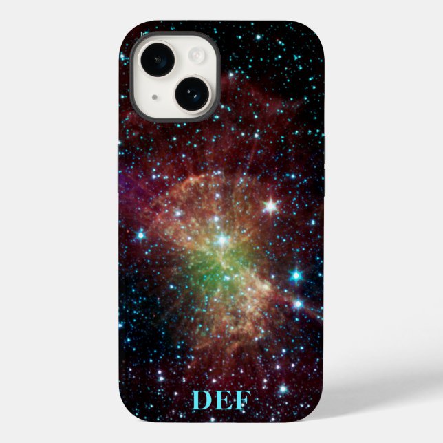 Dumbell-Nebel-Namen Initialen Astronomie Case-Mate iPhone 14 Hülle (Rückseite)