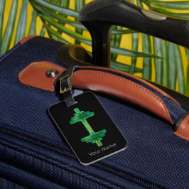 Dumbell Retro Bodybuilder Gym Fitness oder Trainer Gepäckanhänger