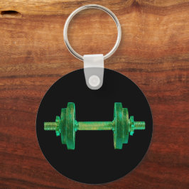 Dumbell Retro Bodybuilder Gym Fitness oder Trainer Schlüsselanhänger