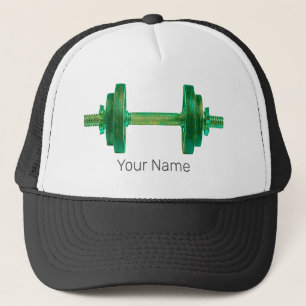 Dumbell Retro Bodybuilder Gym Fitness oder Trainer Truckerkappe