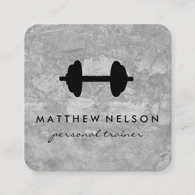 Dumbell Weight Grunge Loyalty Cards Treuekarte (Vorderseite)