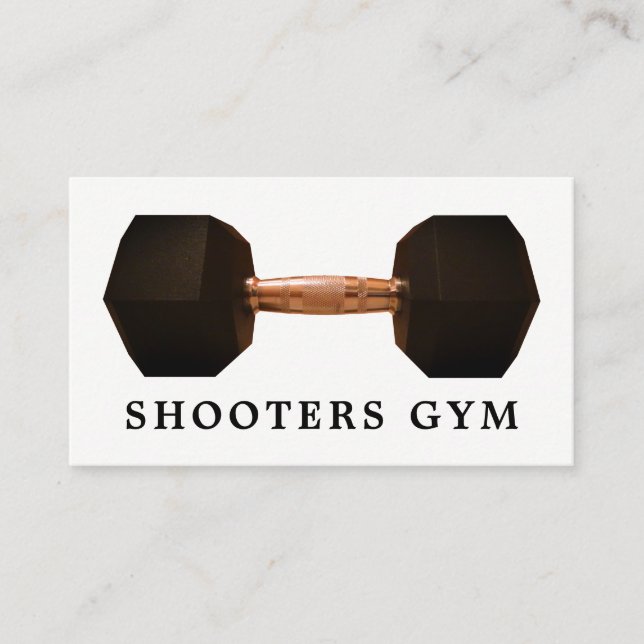 Dumbell Weight, Personal Trainer, Fitnesslehrer Visitenkarte (Vorderseite)