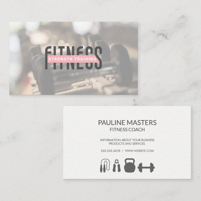 Dumbell Weights Terminkarte (Vorne/Hinten)