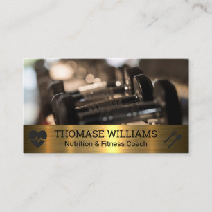 Dumbells   Fitness   Metallic Visitenkarte