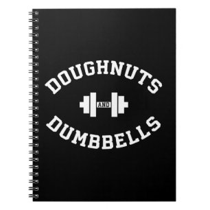 Dumbells und Doughnut - Funny Gym Workout Notizblock