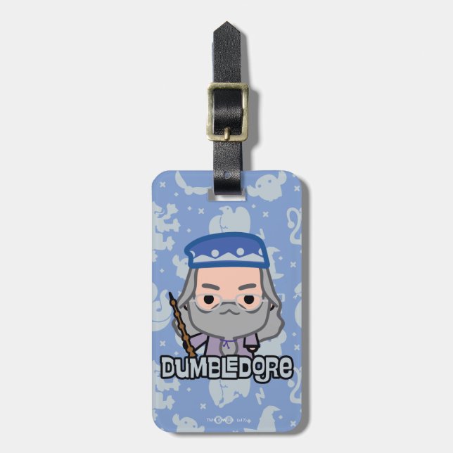 Dumbledore Cartoon Art Gepäckanhänger (Vorderseite vertikal)