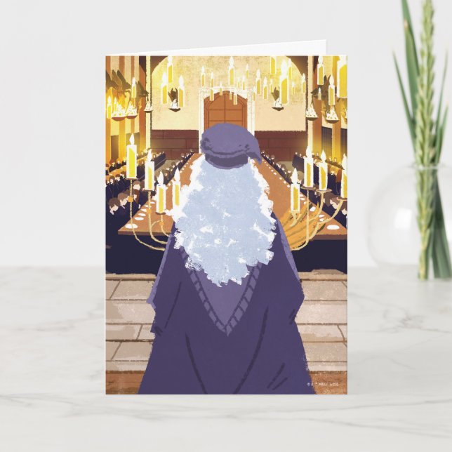 Dumbledore spricht in der Großen Halle der Hogwart Karte (Vorderseite)